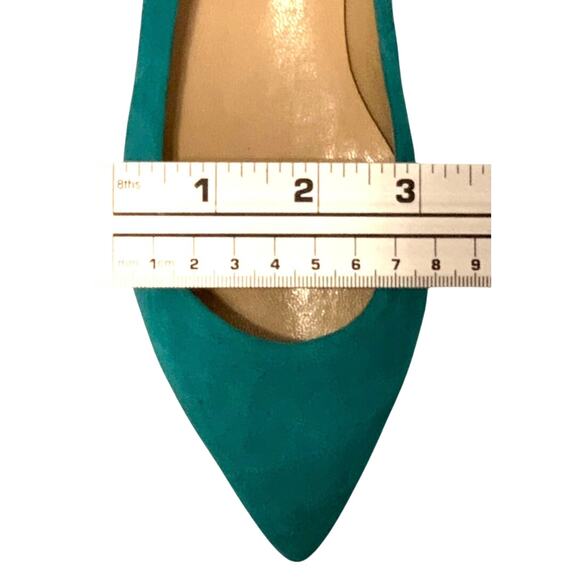 Talbots Womens Green Suede 6.5 Ballet Flats Pointed Toe NWOT  Genuine Leather - Picture 8 of 12